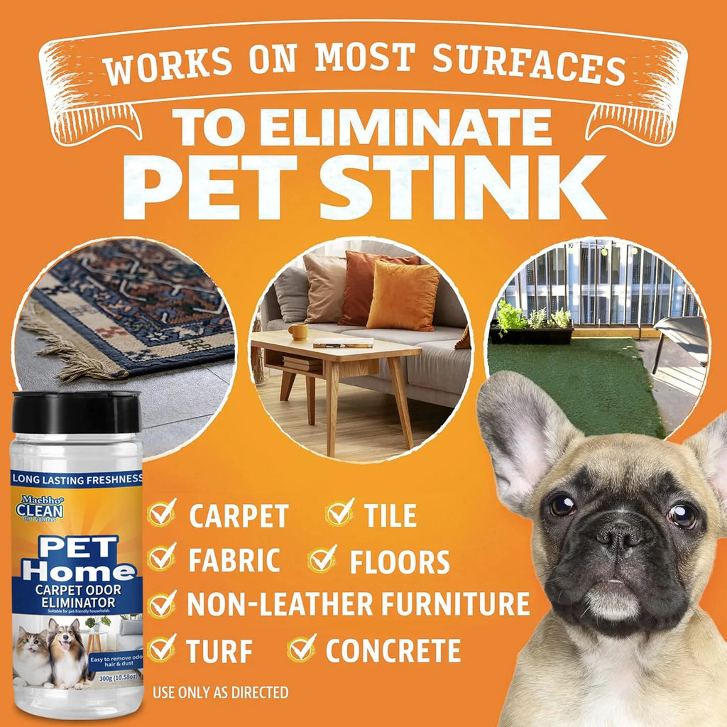 Carpet Deodorizing Powder – Powerful Pet Odor Eliminator & Lemon Carpet Freshener for Rugs, Sofas & Mattresses