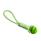 Interactive Cotton Rope Treat Ball Dog Toy – Bite Resistant Teeth Cleaning Training and Puzzle Feeding Toy