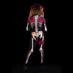 Rose Skeleton Costume Jumpsuit for Women & Girls – Halloween Cosplay Outfit
