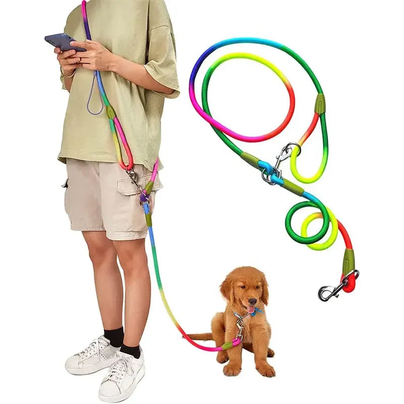 Hands Free Dog Leash Reflective Nylon Adjustable Running & Walking Leash for Small, Medium & Large Dogs