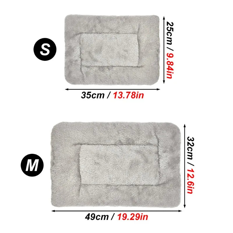 Reversible Plush Winter Pet Bed Mat for Small Animals | Soft Warm Sleeping Pad for Hamsters, Rabbits and Cats