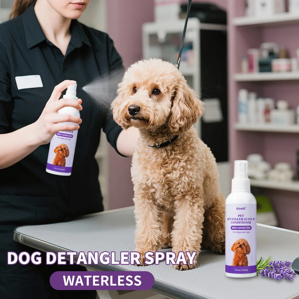 Pet Softness Solution Spray with Lavender Essence – Coat Conditioning & Shine Spray for Dogs and Cats