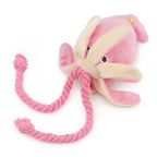 Octopus Plush Rope Dog Toy – Bite Resistant Interactive Squeaky Chew Toy for Small Medium Large Dogs