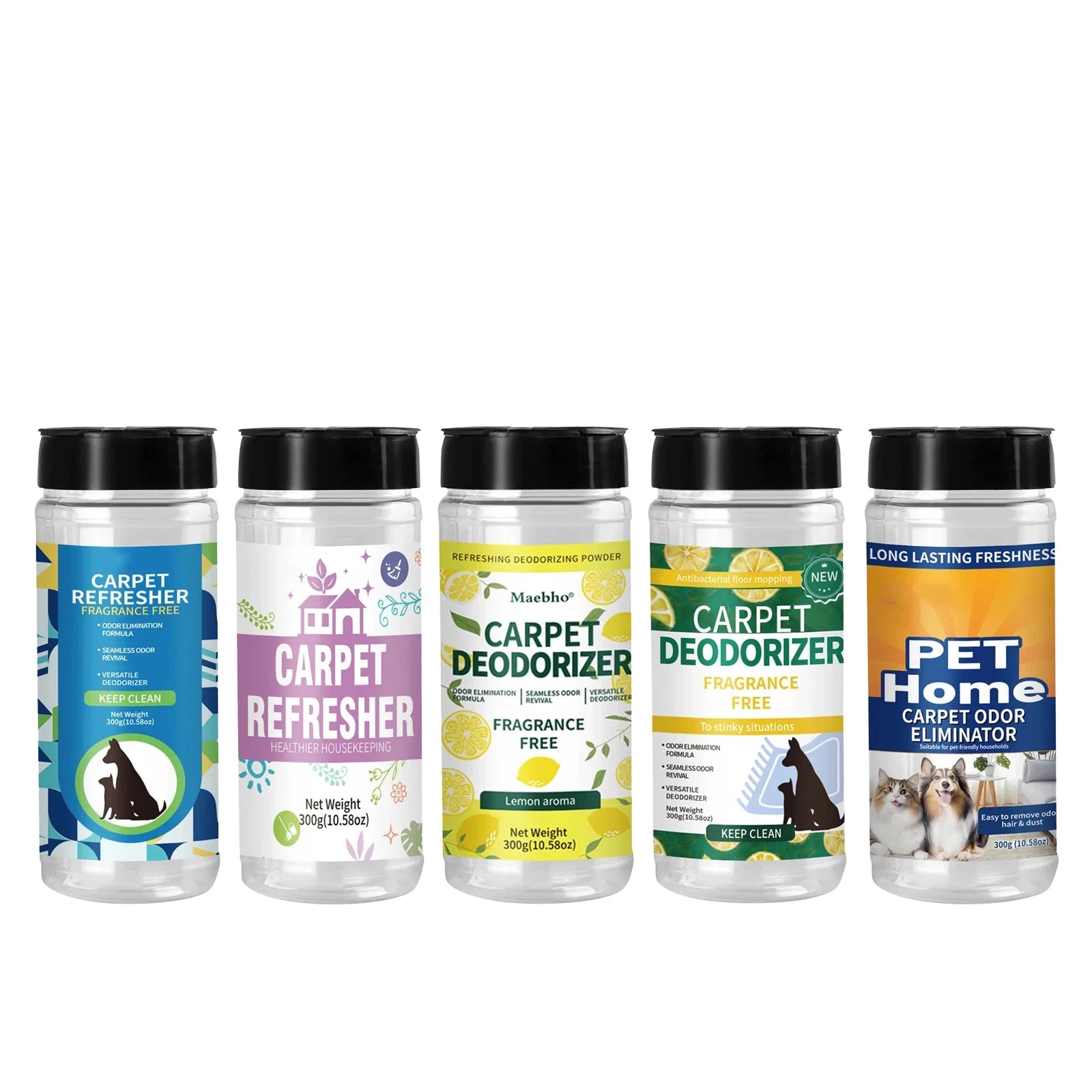 Carpet Deodorizing Powder – Powerful Pet Odor Eliminator & Lemon Carpet Freshener for Rugs, Sofas & Mattresses