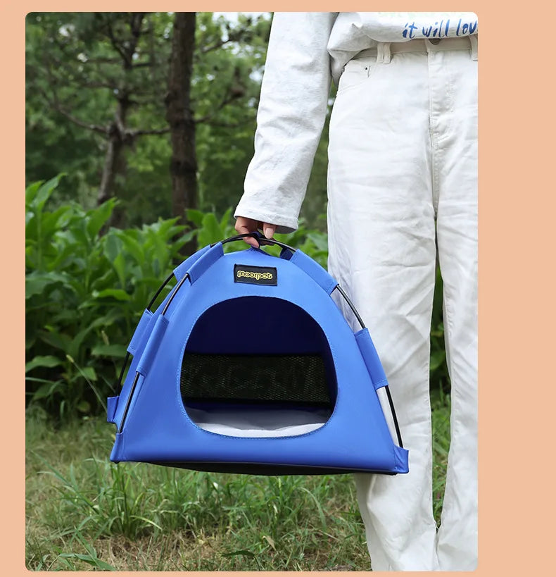 Tent Shape Cat Beds Removable Convenient Storage Pet Bed Portable Outdoor Travel Sunshade Cat and Dog Tent Pet Essentials