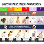 Dog & Cat Deshedding Grooming Brush | Undercoat Hair Remover Comb for Long & Short Hair