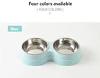 Double Stainless Steel Pet Bowls with Non-Slip Base (Food & Water)