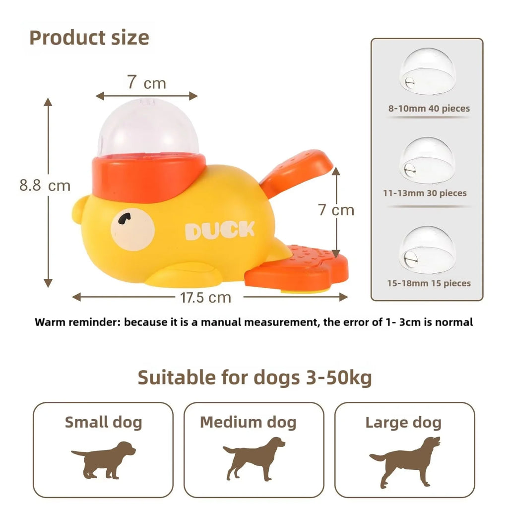 Duck-Shaped Slow Feeder Dog Bowl – Anti-Choking Interactive Snack Dispenser