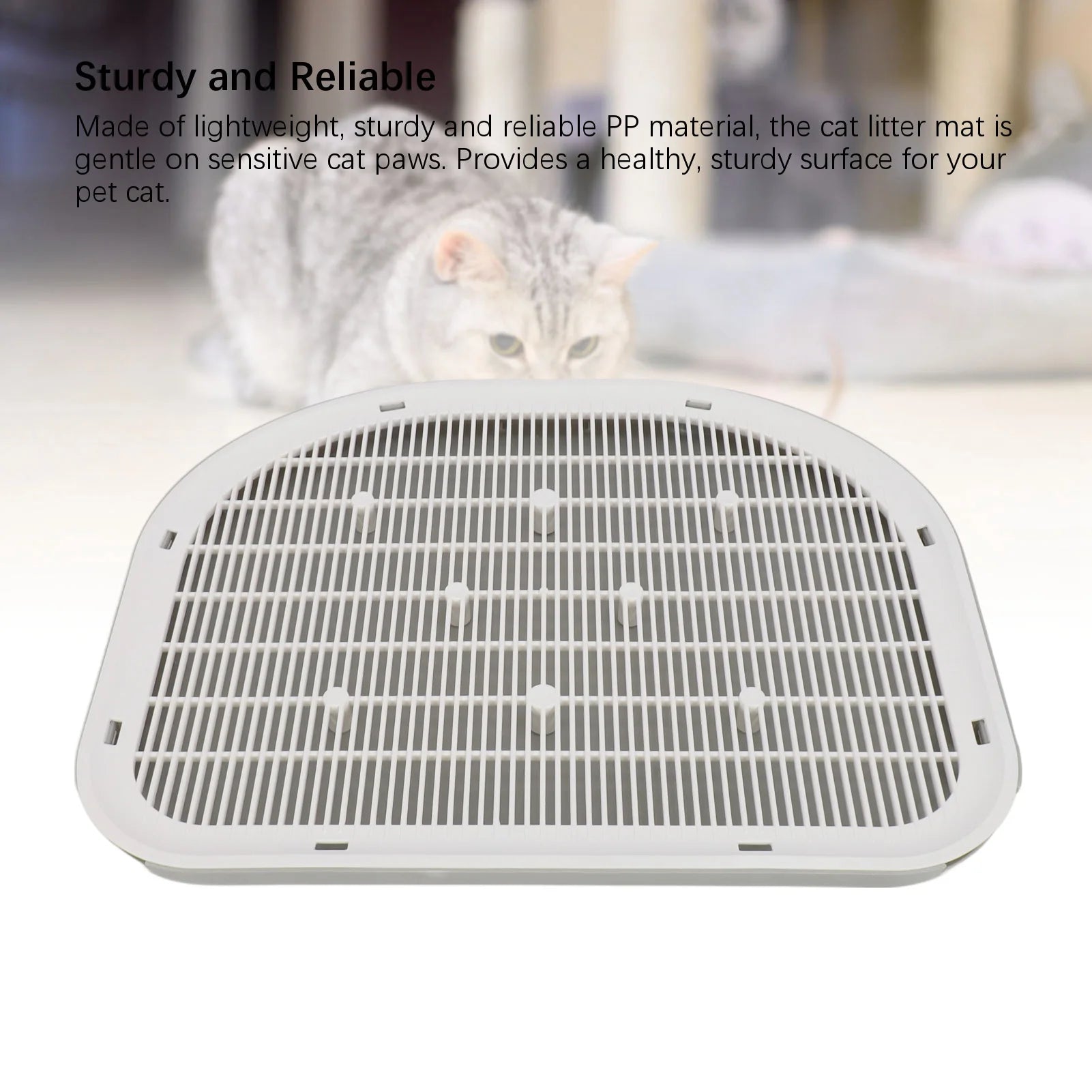 Waterproof Cat Litter Mat – Anti-Slip Litter Trapping and Catcher Mat for Cat Litter Boxes, Easy Clean Reusable Design