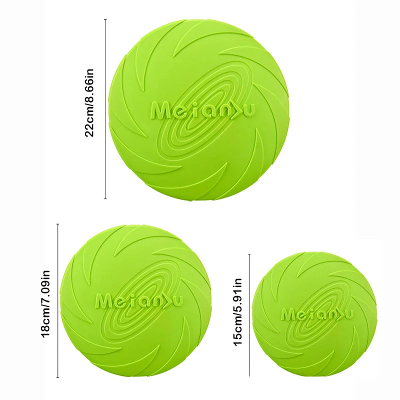 Silicone Dog Flying Disc Toy – Durable TPR Frisbee for Fetch, Outdoor Training & Interactive Play