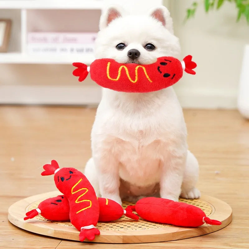 Dog Sound Plush Toy – Squeaky Bite-Resistant Chew Toy for Puppies