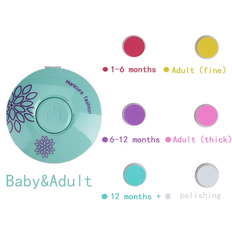 Electric Baby Nail Trimmer – Safe Infant Nail Polisher for Newborns (0–12 Months) Baby Nail Care Kit