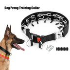 Dog Training Prong Collar with Quick Release Buckle and Nylon Cover | Adjustable Stainless Steel Pinch Collar for Small Medium Large Dogs