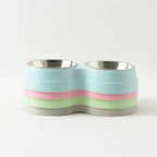 Double Stainless Steel Pet Bowls with Non-Slip Base (Food & Water)