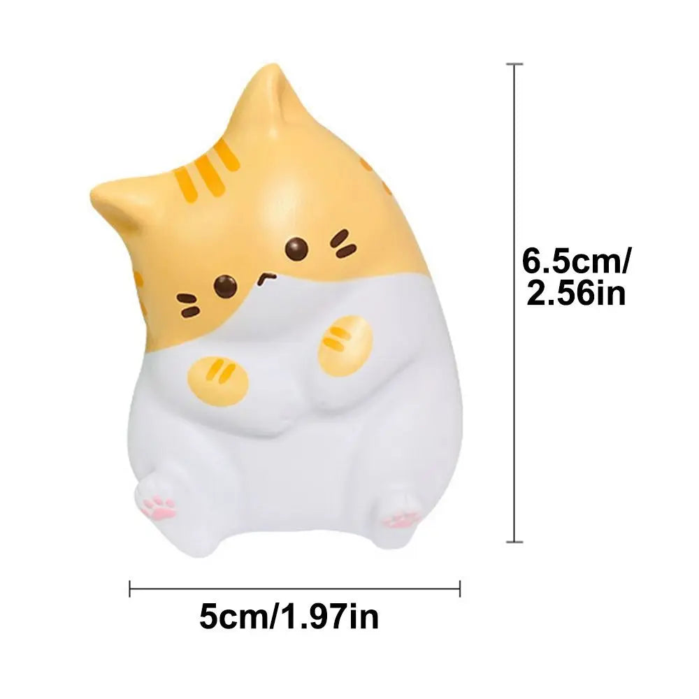 Cat Squishy Stress Relief Toy Slow Rising PU Squeeze Fidget