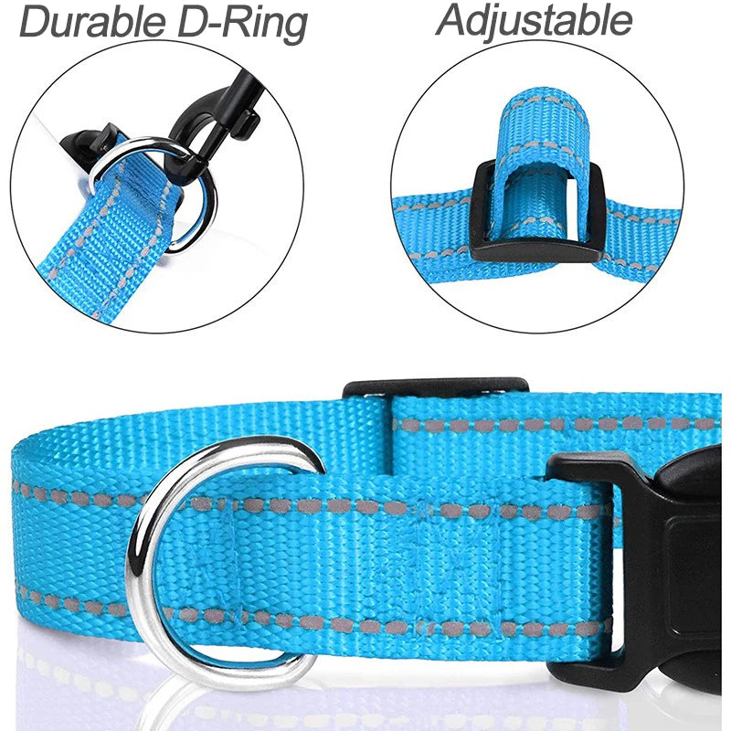 Decorative Choker Dog Collar for Small Puppies – Adjustable Nylon Pet Neck Collar
