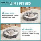 Warm Calming Hooded Cat Cave Bed for Cats & Puppies – Non-Slip Indoor Sleeping Cushion for Kittens & Small Dogs