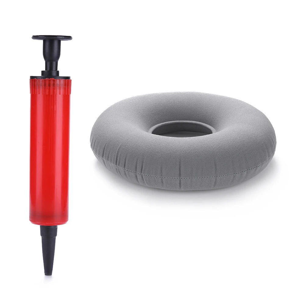 Donut Pillow Hemorrhoid Tailbone Cushion with Pump – Inflatable Coccyx Pain Relief Seat Cushion for Office Chair, Wheelchair, Home & Travel