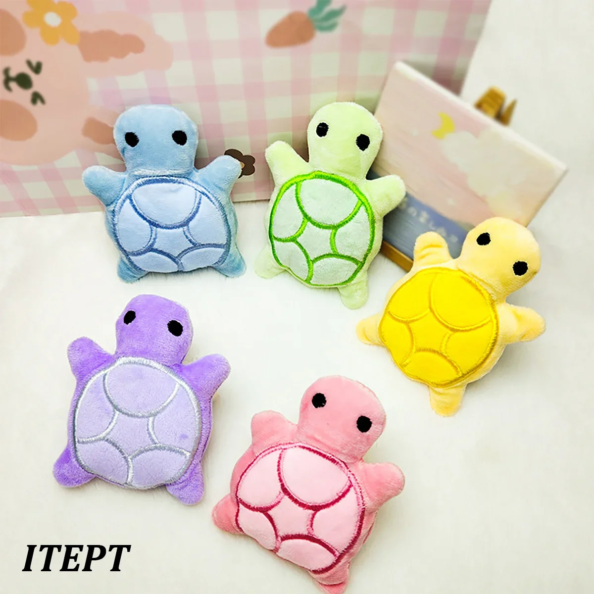 Mini Turtle Plush Dog Toy – Soft Chew Toy for Puppies, Teething & Interactive Play