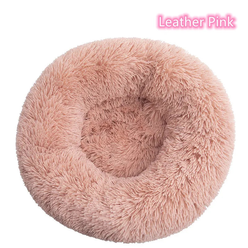 Super Soft Plush Cat Bed – Washable Donut Pet Bed for Cats and Small Dogs