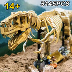 3145-Piece Dinosaur Fossil Building Blocks – T-Rex Skeleton Model DIY Set