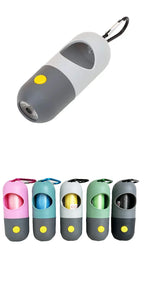 LED Dog Poop Bag Dispenser with Light – Portable Pet Waste Bag Holder
