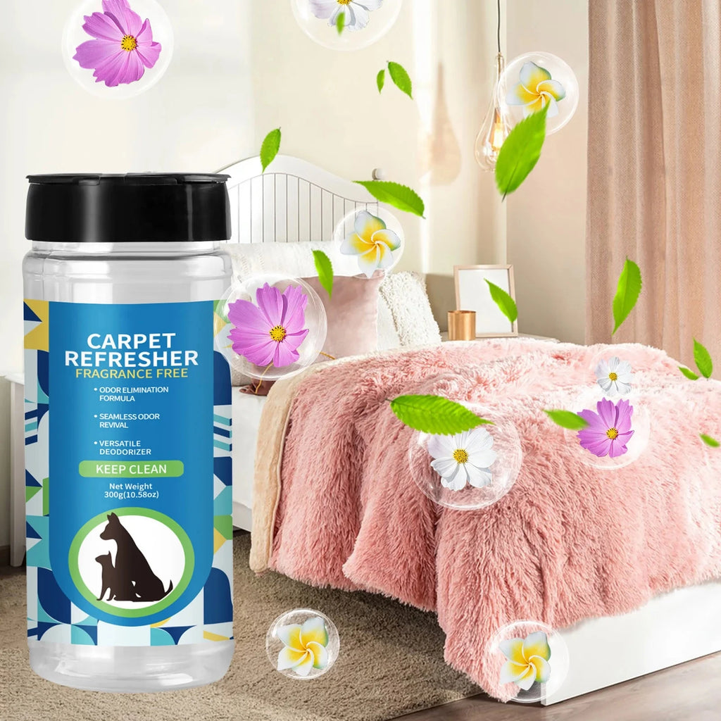 Carpet Deodorizing Powder – Powerful Pet Odor Eliminator & Lemon Carpet Freshener for Rugs, Sofas & Mattresses
