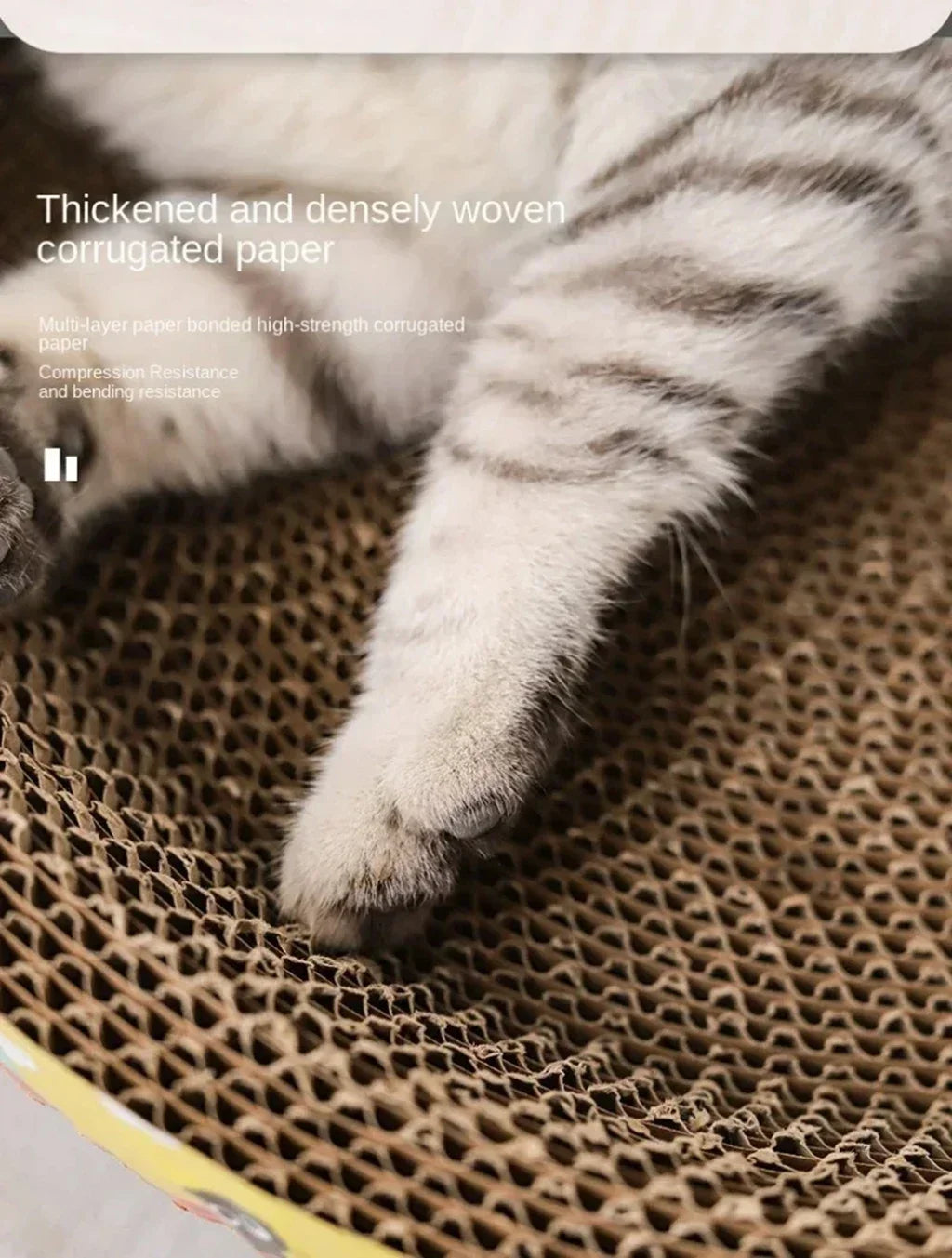 Oval Cat Scratching Board Bed – Corrugated Cardboard Cat Scratcher for Claw Grinding, Sleeping & Furniture Protection