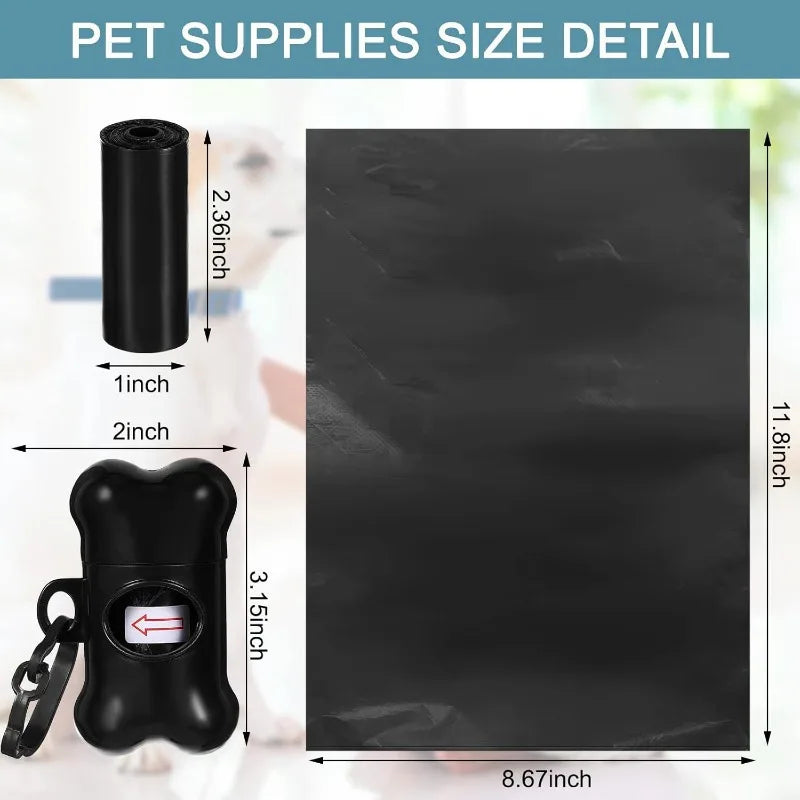 150 Count Dog Poop Bags with Bone Dispenser – Pet Waste Bag Refill Set