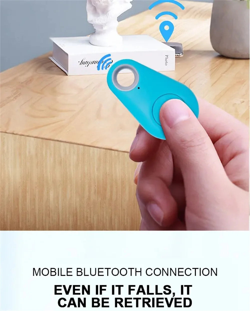 GPS Tracker Mini Smart Anti-Lost Bluetooth Finder for Pets Kids Bags Keys Wallet | Wireless Locator and Selfie Remote