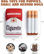 Funny Cigarette Plush Dog Toy – Interactive Squeaky Chew & Teething Toy