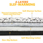Self-Heating Pet Pad Blanket for Dogs and Cats | Washable Thermal Warm Cushion Bed Mat