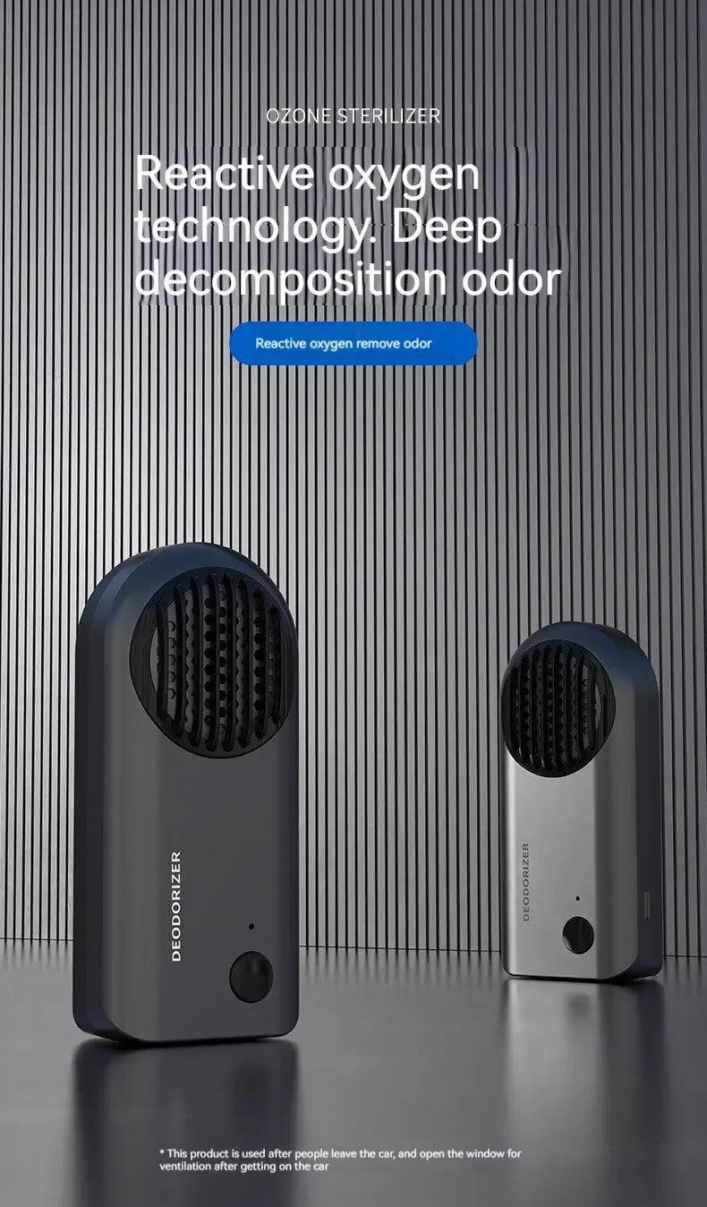 Electronic Ozone Air Purifier & Odor Eliminator – Car, Home & Refrigerator Deodorizer Intelligent Portable Fresh Air Cleaner