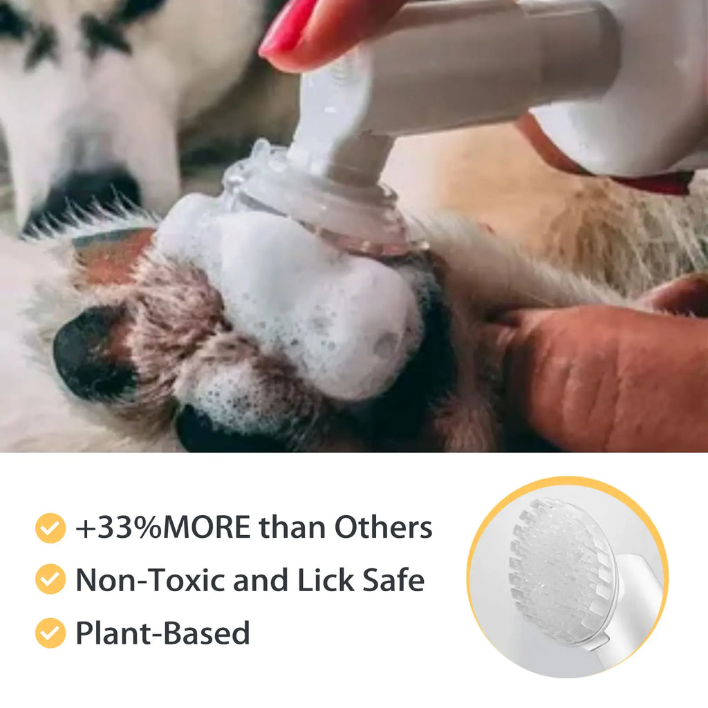 Pet Paw Foam Cleaner 100ml – No-Rinse Dry Shampoo for Dogs & Cats with Brush, Deep Cleaning Paw Dirt & Mud Remover