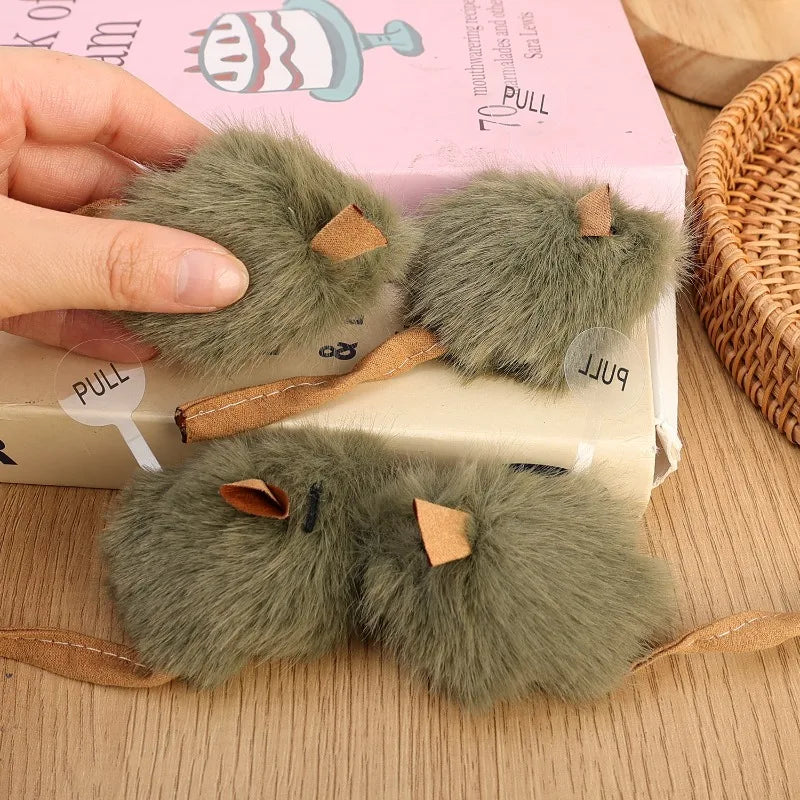 Interactive Mouse Plush Cat Toy – Squeaky Bite-Resistant Kitten Chew Toy