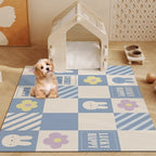 Cute Cartoon Waterproof Pet Floor Mat – PVC Anti-Scratch Dog & Cat Rug