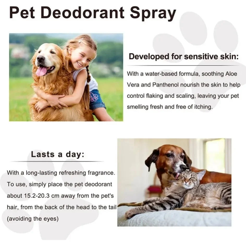 Dog Deodorizer Spray 300ml – Long Lasting Pet Perfume & Odor Remover for Dogs, Puppies & Cats