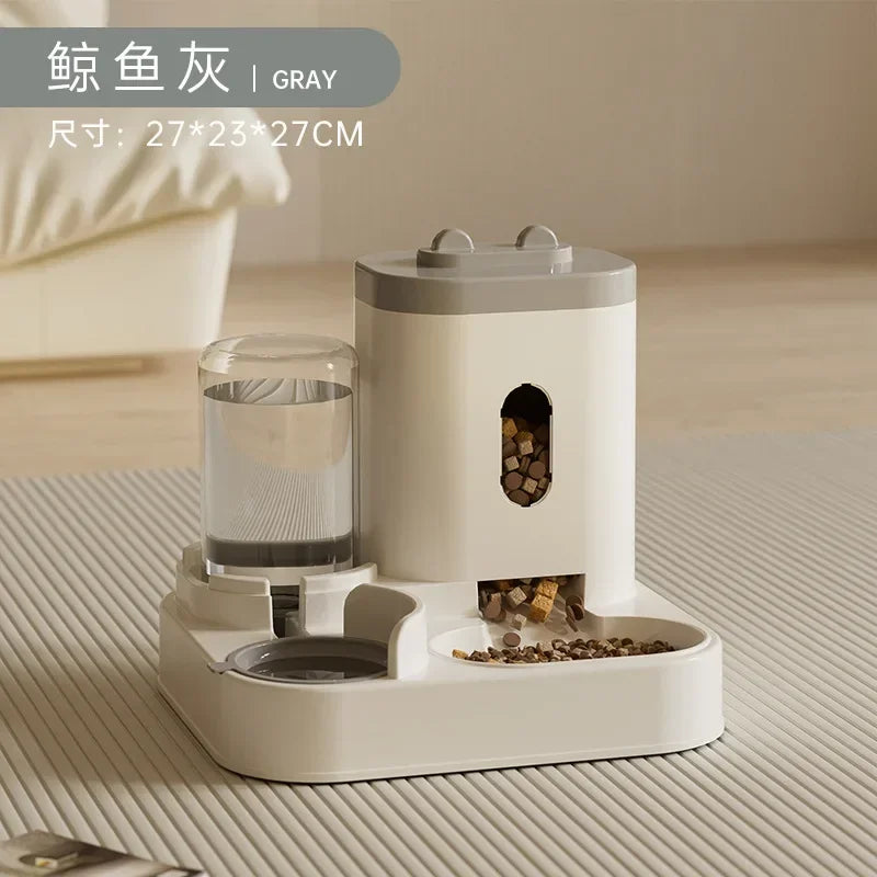 Automatic Dog & Cat Feeder with Water Dispenser – Large Capacity Food Storage Bowl