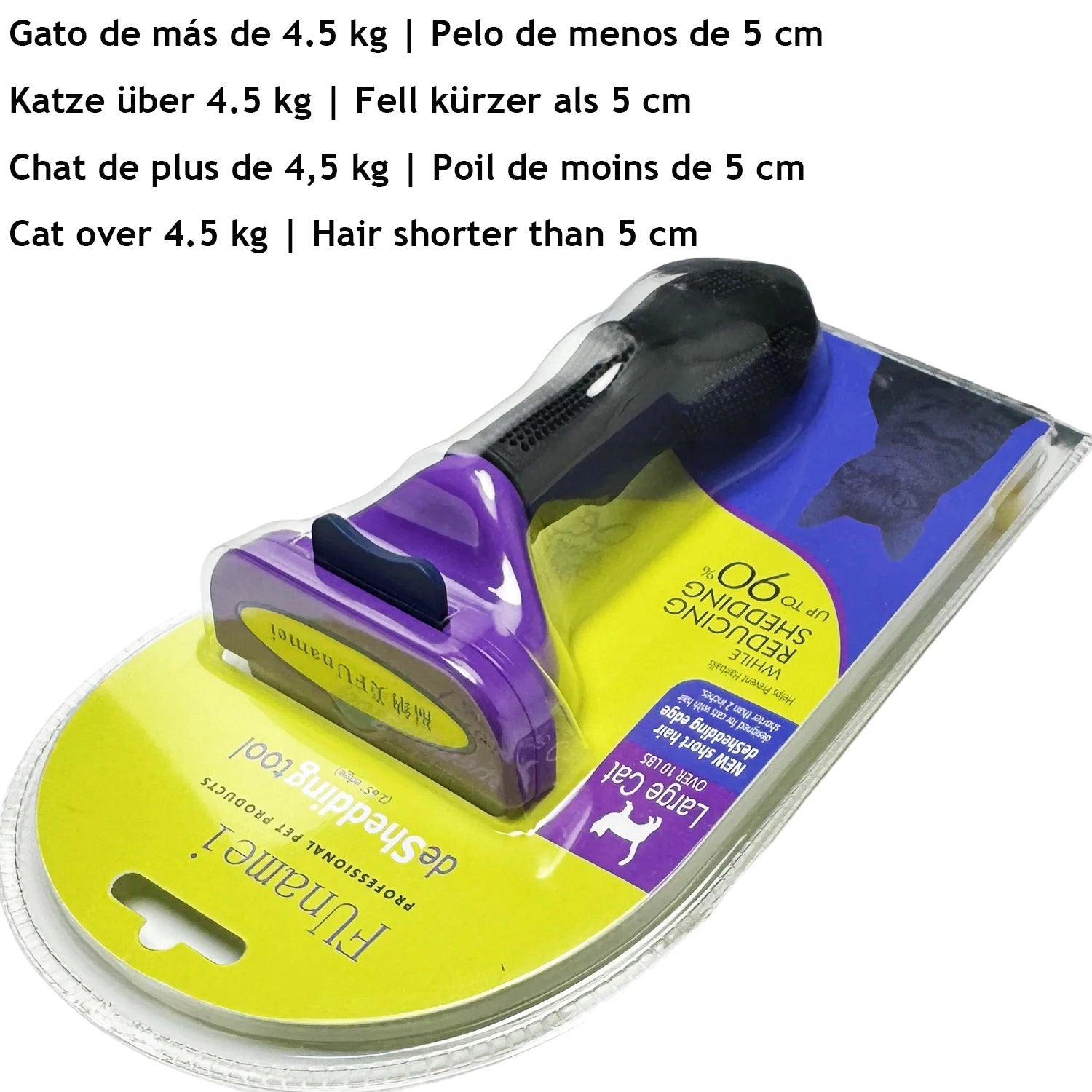 Dog & Cat Deshedding Grooming Brush | Undercoat Hair Remover Comb for Long & Short Hair