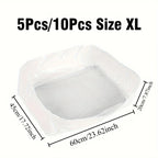 5PCS/10PCS Washable Cat Litter Filters for Litter Box Liners – Reusable Cat Litter Net Bags, Easy-Clean Pet Litter Box Accessories XL