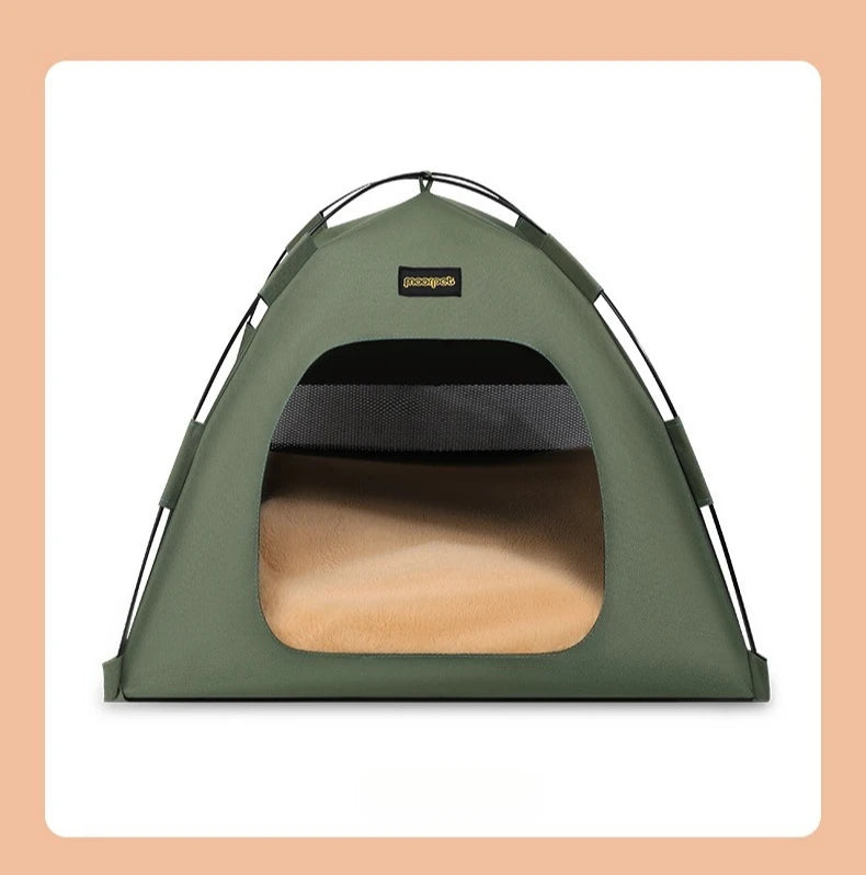 Tent Shape Cat Beds Removable Convenient Storage Pet Bed Portable Outdoor Travel Sunshade Cat and Dog Tent Pet Essentials