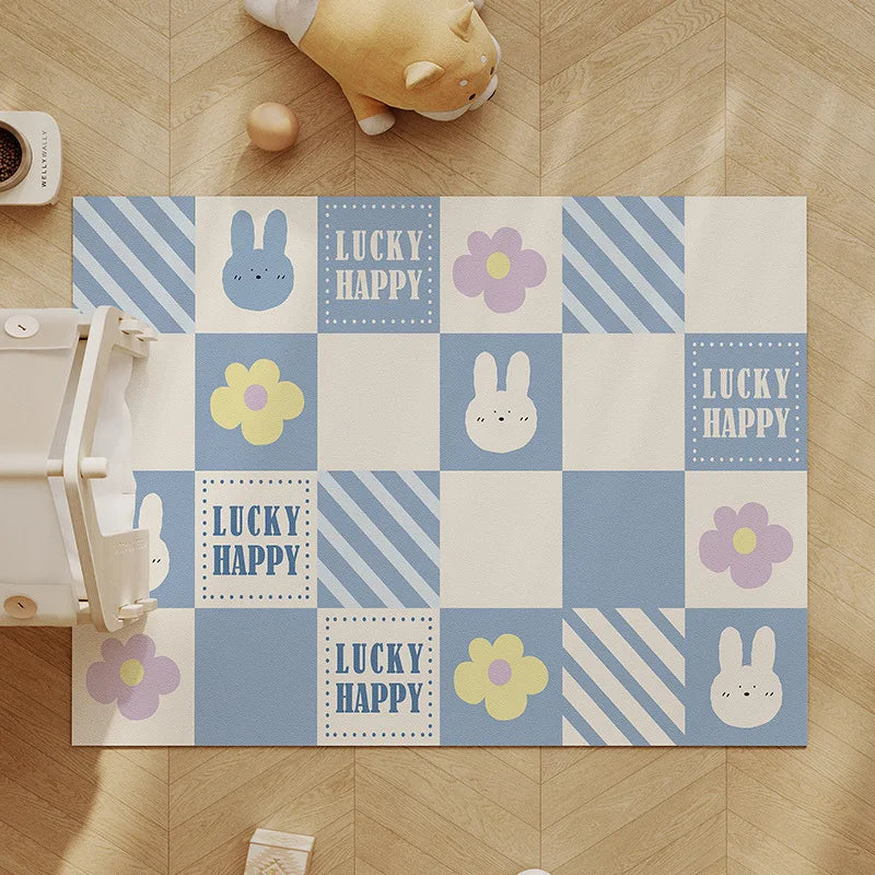 Pet Floor Mats Cute Cartoon PVC Carpet Waterproof Urine-proof Dog House Mats Anti-cat Scratching Rug Easy To Care for Floor Mat