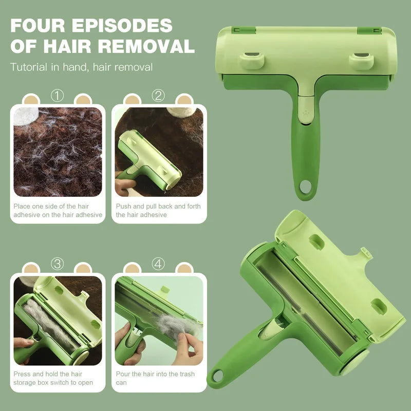 Pet Hair Remover Roller – Self-Cleaning Lint Brush for Dog & Cat Hair on Clothes, Furniture & Carpet