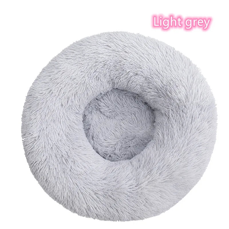 Super Soft Plush Cat Bed – Washable Donut Pet Bed for Cats and Small Dogs