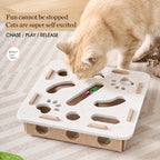 Interactive Cat Puzzle Toy – Felt Tunnel Maze Box with Bell Ball for Indoor Play