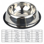 Stainless Steel Pet Bowl – Durable & Easy to Clean (6 Sizes)