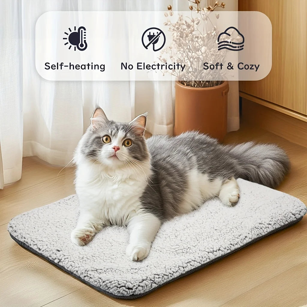 Self-Heating Pet Pad Blanket for Dogs and Cats | Thermal Heat Reflecting Warm Cushion Sleeping Mat
