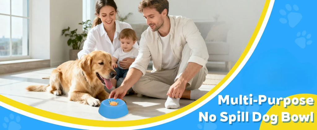 Slow Feeder Lick Bowl for Dogs – Spill-Resistant Lick Mat with Rolling Ball