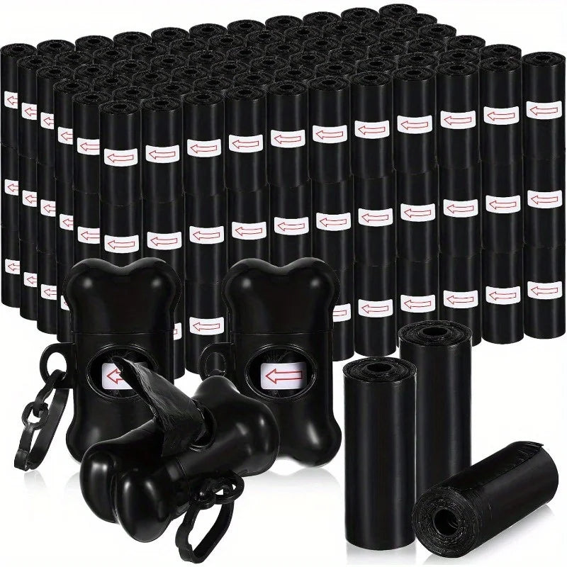 150 Count Dog Poop Bags with Bone Dispenser – Pet Waste Bag Refill Set