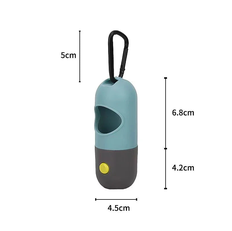 LED Dog Poop Bag Dispenser with Light – Portable Pet Waste Bag Holder